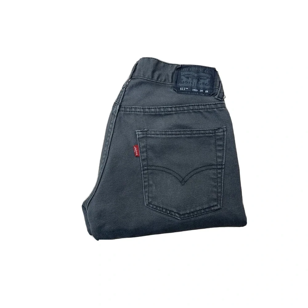 Levi's 511 slim dark Gray wash 16‎ Regular 28x28 Boys Denim Jeans